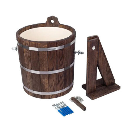 Обливное устройство Woodson с пластиковой вставкой, 20 л., дуб в тёмном