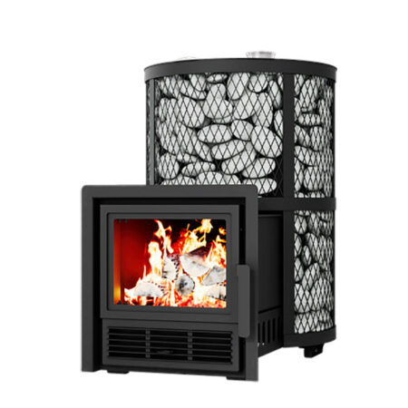 Дровяная печь банная ЖарGO Таганай 22, ВТК (дверца со стеклом)